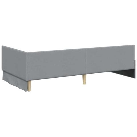 Struttura Letto Angolare con Materasso 2 pcs Grigio chiaro - Foto 9