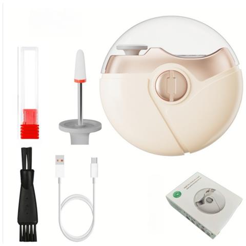 Tagliaunghie E Levigatrice Elettrica 3-in-1: Sicuro, Automatico Con Luce Led Beige - Foto 2