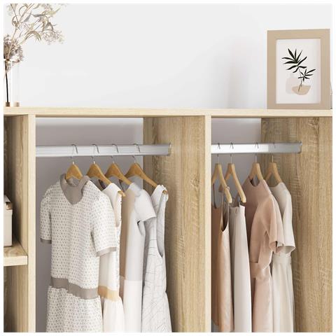 Braccio per asta dell'armadio 12 pcs Zinco Bianco Ferro - Foto 2