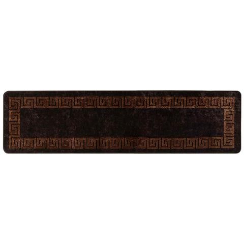 Runner Tappeto MARSA Nero 100 x 350 cm Poliestere e PVC - Foto 1