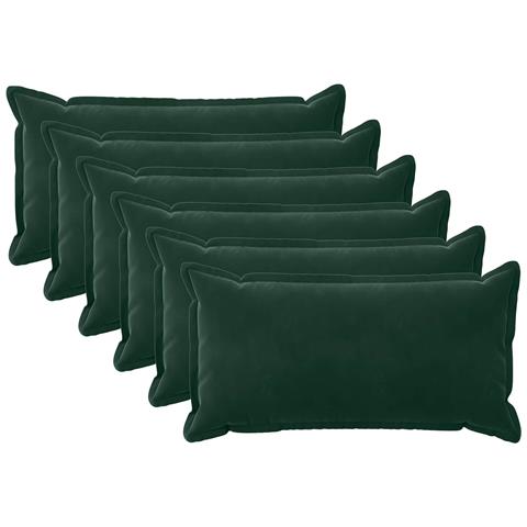 Cuscino con cuscino HOUTEN 6 pz Verde Scuro Velluto - Foto 1