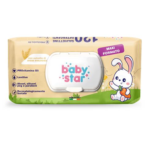 Babystar Salviettine Bebe' Avena Bio 120 Pezzi - Foto 1