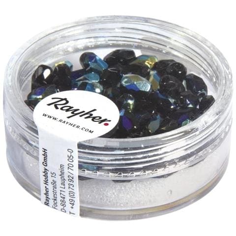 50 Pezzi - Perla In Vetro Sfaccettata 6mm - Colore Iridescente - Foto 2