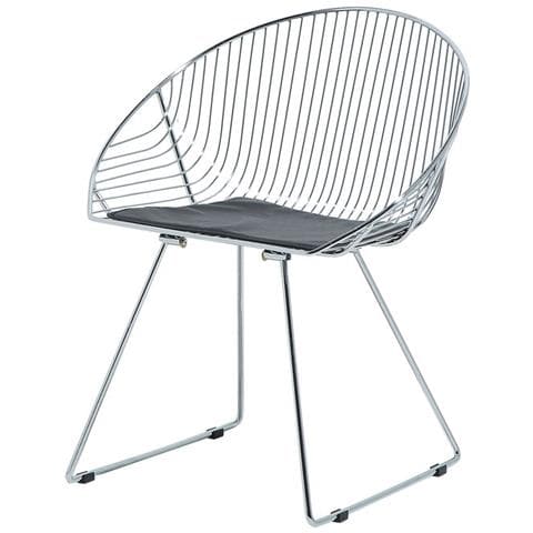 Set Da 2 Sedie Moderne In Acciaio Argento Aurora - Foto 1