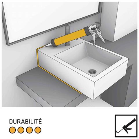 Sigillante Siliconico Universale Per Guarnizioni - Sika Sikasil-p Marine - Bianco - 300ml - Foto 8