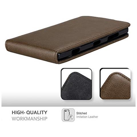 Custodia Compatibile Con Nokia Lumia 830 In Bruno Caffè - Coperchio Protettivo In Design Flip Con Chiusura Magnetica - Foto 2
