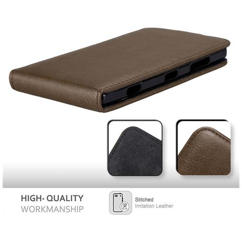 Custodia Compatibile Con Nokia Lumia 830 In Bruno Caffè - Coperchio Protettivo In Design Flip Con Chiusura Magnetica - Foto 8