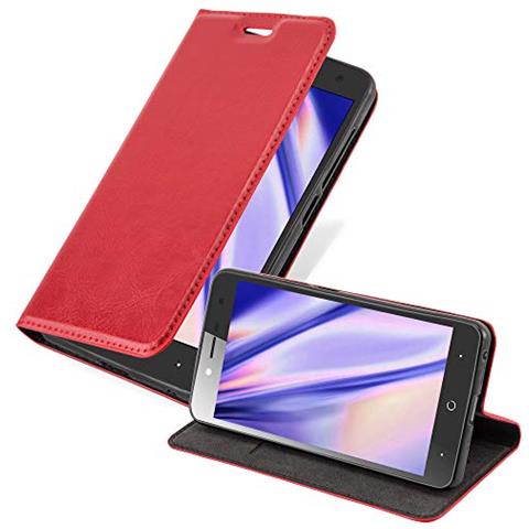Custodia Compatibile Con Zte Blade L7 In Rosso Mela - Coperchio Protettiva Con Chiusura Magnetica, Funzione Stand E Tasca Per Le Carte - Foto 1