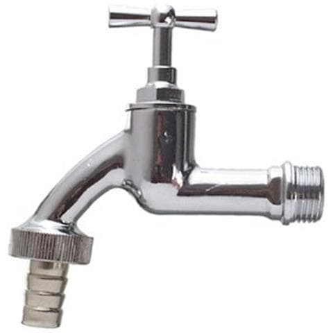 Rubinetto Da Esterno Cromato Con Attacco A Muro Da 1/2"" E Portagomma Da 3/4 - Foto 2