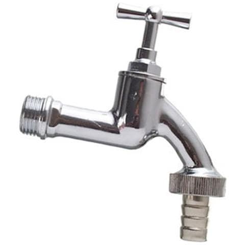 Rubinetto Da Esterno Cromato Con Attacco A Muro Da 1/2"" E Portagomma Da 3/4 - Foto 3