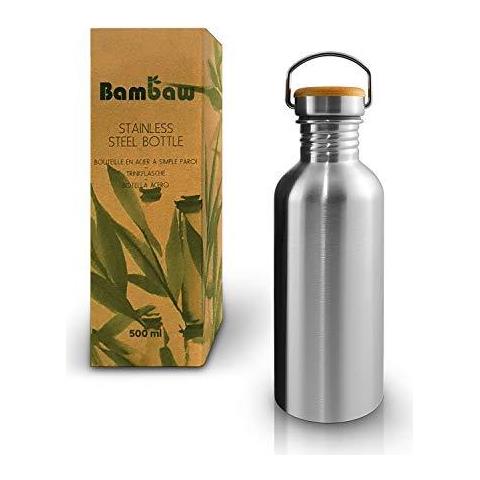 Bottiglia A Parete Semplice Acqua Dellacciaio Inossidabile Flacone Da 500 Ml Di Acqua Eco-friendly Riutilizzabile Bottiglia Campfire Proof Plastica Libero E Bottiglia Tenuta Ermetica Metallo Acqua Flacone Da 500 Ml Di Acqua Eco - Foto 1
