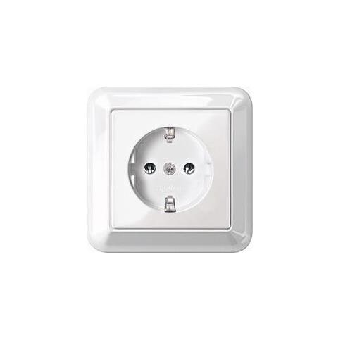 Schuko-steckdose 16a Meg2301-1219 Thermoplast Polar-ws M. abdeckplatte Meg2 Meg2301-1219 (meg2301-1219)  - Foto 1