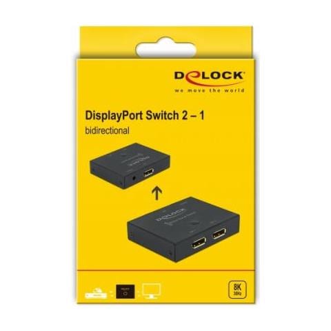 Displayport 2 - 1 Switch Bidirectional 8k 30 Hz - Video / audio-schalter - 2 X Displayport - Desktop - Foto 2