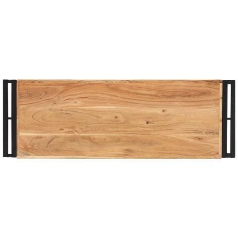 Tavolo Consolle 90x30x75 Cm In Legno Massello Di Acacia - Foto 10