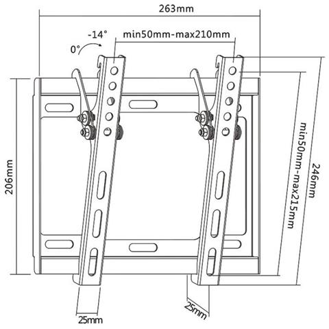 PLB-3422T 43" Nero supporto da parete per tv a schermo piatto - Foto 4
