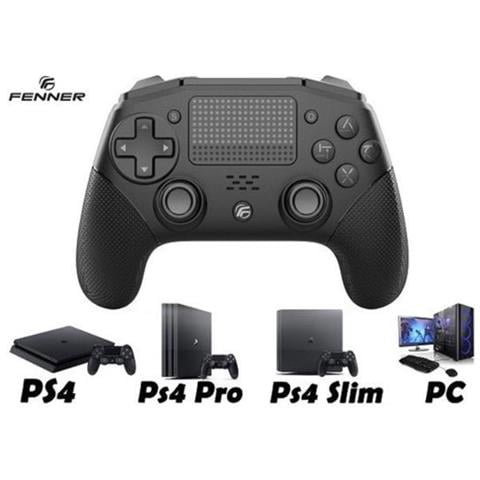 Controller Wireless Programmable Programmabile Joypad Wireless Doppia Vibrazione A 6 Assi Giroscopio Accelerometro Integrato Jack 3.0 Batteria Al Litio 600 Mah Per Ps4 (v2) Ps4/pro /slim /pc /steam Black - Foto 1