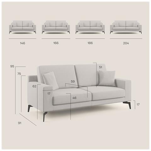 Prestige Divano Moderno In Microfibra T11 Grigio Chiaro - Foto 14