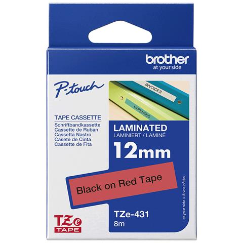 TZE-431 nastro per etichettatrice Nero su rosso - Foto 2