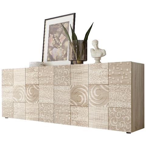 Mobile Multiuso Miro - 4 Ante, Ripiani - Per Sala, Camera, Cucina, Ingresso - Legno In Truciolare Melaminico, 241 X 42 X 84 Cm - Foto 2