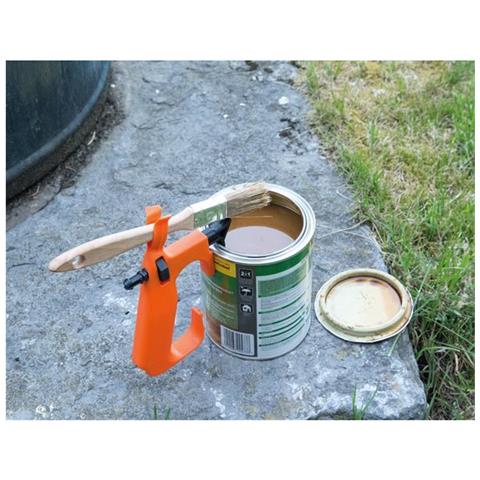 Manico 2 In 1 Holdpaint - - Vernice - Manico Per Barattolo Di Vernice - Porta Pennelli Integrato - Foto 1