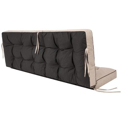 Cuscino Per Altalena Hollywood, Morbido Cuscino Per Seduta, Resistente Cuscino Per Altalena Da Giardino, Cuscino Adatto Per Roulotte, Cuscino Per Panca Con Schienale. Larghezza 140 Cm - Beige - Foto 2