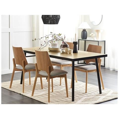 Tavolo Da Pranzo Ivorie Frassino Chiaro 180 Cm 90 Cm - Foto 1