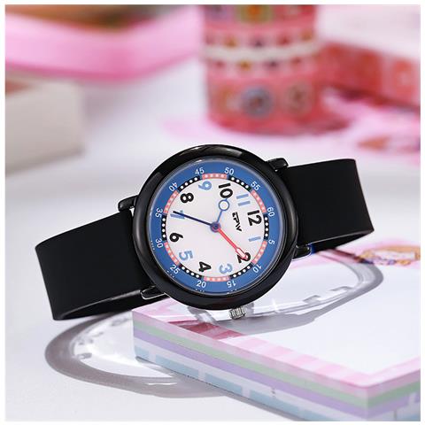 Orologio Quartz Per Bambini Impermeabile Modello Flex, Nero - Foto 3