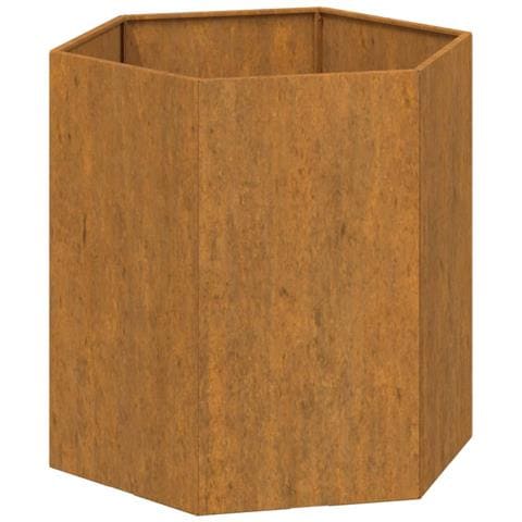 Fioriera Ruggine 40x40x45 cm Acciaio Corten - Foto 1