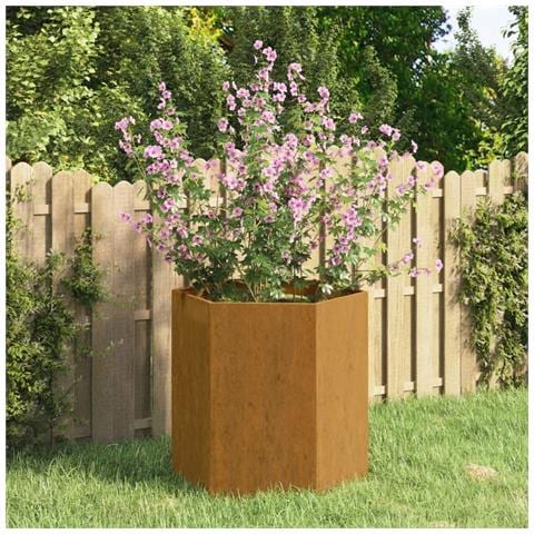 Fioriera Ruggine 40x40x45 cm Acciaio Corten - Foto 10