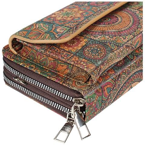 Pochette In Sughero, Collezione Mandalavibe Chiusura A Zip / Magnetica - Foto 5