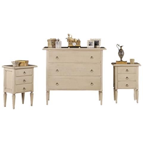 Gruppo Como' 2 Comodini Classico Laccato Avorio - Foto 1