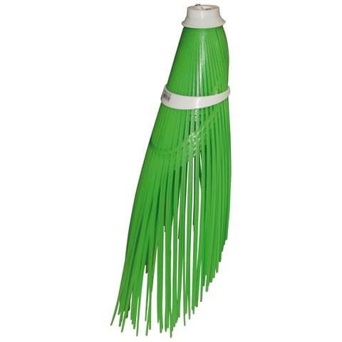 Scopa Lunga 58 Cm In Polipropilene Verde A Fili Con Taglio Inclinato Per Ambienti Esterni Brixo - Foto 1