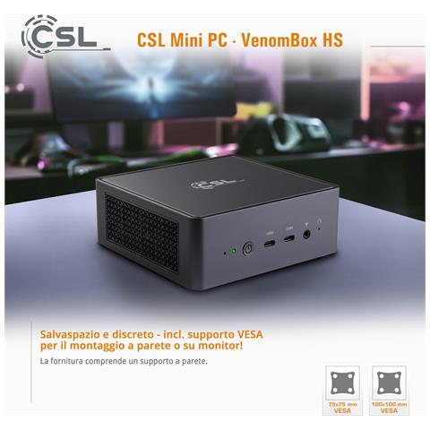 Pc da Gioco Venombox 8845 AMD Ryzen 78845HS Ram 96 GB SSD 1000 GB NVIDIA GeForce RTX 3060 4xUSB 3.2 Windows 11 64 Bit - Foto 8
