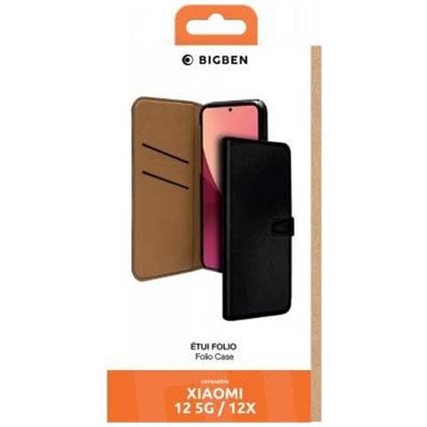 Custodia Per Xiaomi 12 Folio Wallet Con Linguetta Magnetica, Nero - Foto 2
