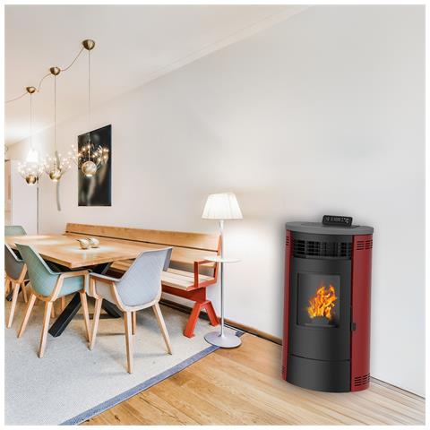 Stufa A Pellet Flavia 9,5 Kw Sannover Bordeaux - Foto 2