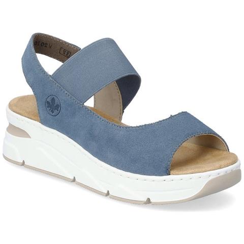Blue Casual Open Sandals Sandali Sintetico E Tessile Scarpe Donna Blu Eu 40, V2010-14 - Foto 1
