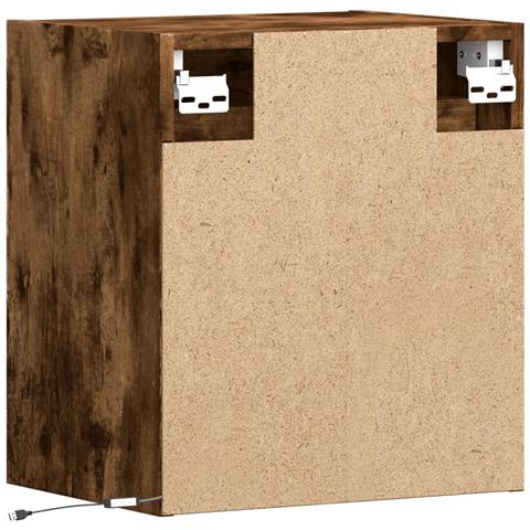 Mobile TV a Parete con Luci LED Rovere Fumo 41x31x45 cm - Foto 10