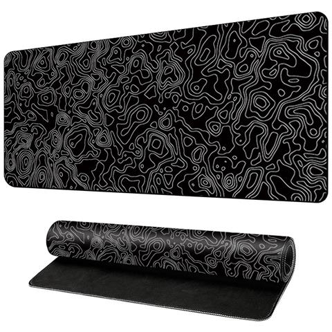 Tappetino Per Mouse Con Motivo Floreale Artistico Black L - Foto 1