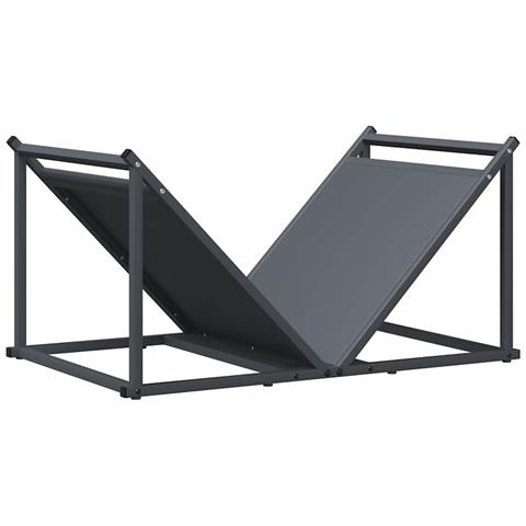 Rastrelliera per Legna da Ardere Antracite 70x43x34,5 cm - Foto 1