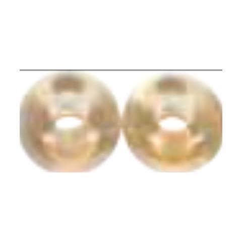 3 Pezzi - Perline In Vetro Con Foro Grande Ø12mm L. 5 Mm - Colore Topazio Chiaro - Foto 1