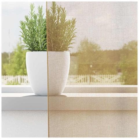 Tende In Voile Con Occhielli 2 Pz Sabbia - Foto 3