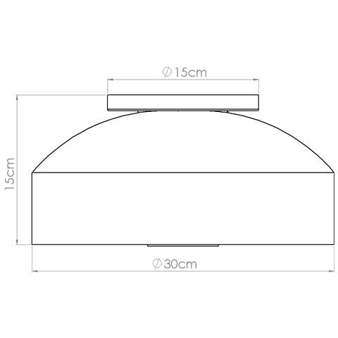 Lampada Da Soffitto Omiq Rosso Ocra Sl. 1681 - Moderno Lampada Da Soffitto Ocra Rossa 15x30x30 Cm - Foto 2