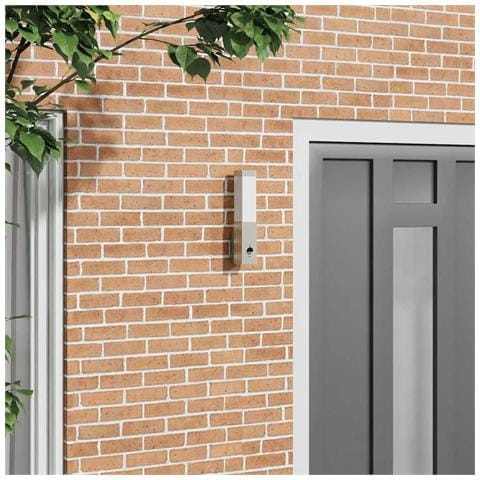 Lampada da parete da esterno con sensore Argento Acciaio inossidabile IP44 - Foto 2