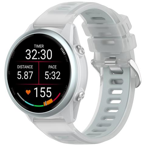 Cinturino In Gelatina Da 22 Mm Per Garmin Forerunner 570 White - Foto 4