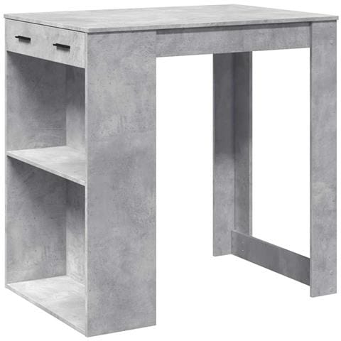 Tavolo da Bar Grigio Cemento 102x70x103,5 cm in Truciolato - Foto 1