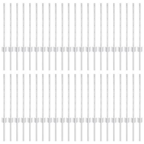 Pali per Recinzione 44 pcs U-Channel Argento 100 cm Acciaio - Foto 1