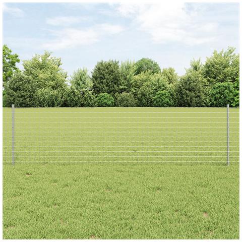 Pali per Recinzione 44 pcs U-Channel Argento 100 cm Acciaio - Foto 2