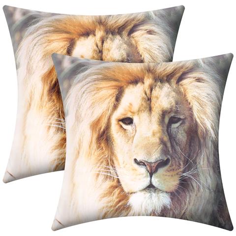 Set Di 2 Copricuscini 40x40 Cm Design Leone - Foto 2