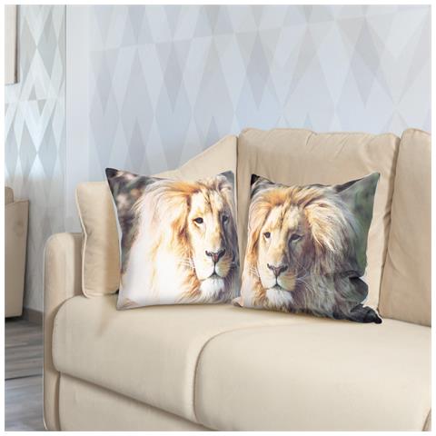 Set Di 2 Copricuscini 40x40 Cm Design Leone - Foto 5