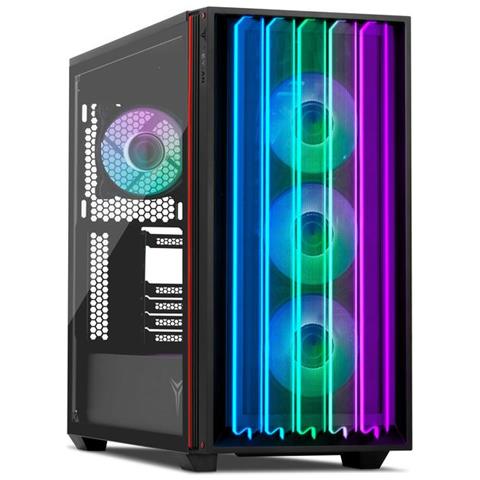 PC Case Mirage S Mid Tower in vetro temperato ARGB USB-C 3.2 Nero - Foto 1